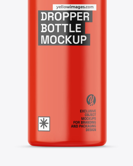 Glossy Dropper Bottle Mockup