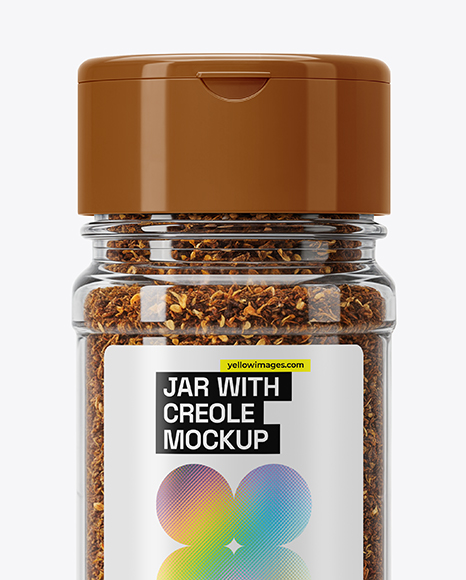 Glass Jar with Creole Seasoning Mockup