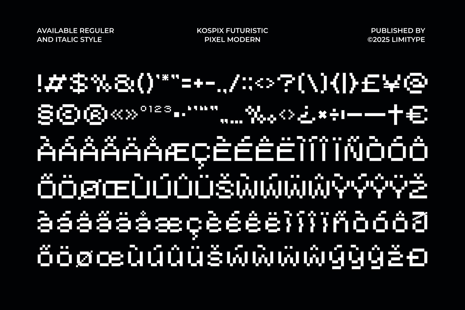 Kospix - Pixel Font