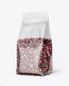 Transparent Package with Beans Mockup