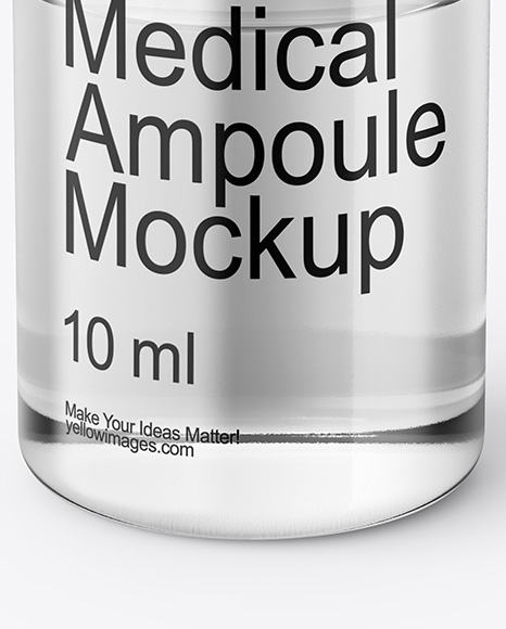 Clear Glass Medical Ampoule Mockup