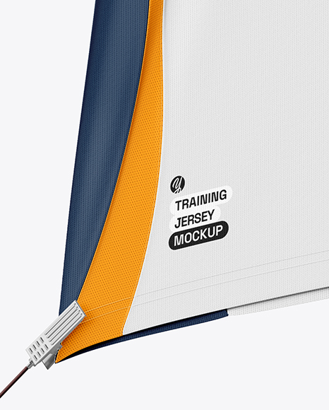 Training Long Sleeve Jersey Hanging on a Hooked Frame Mockup