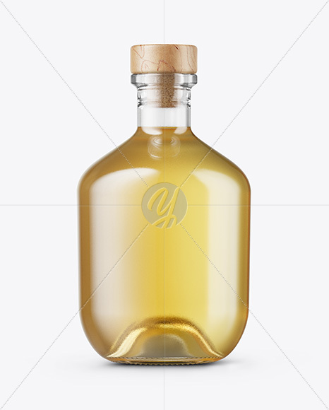 Golden Tequila Bottle Mockup