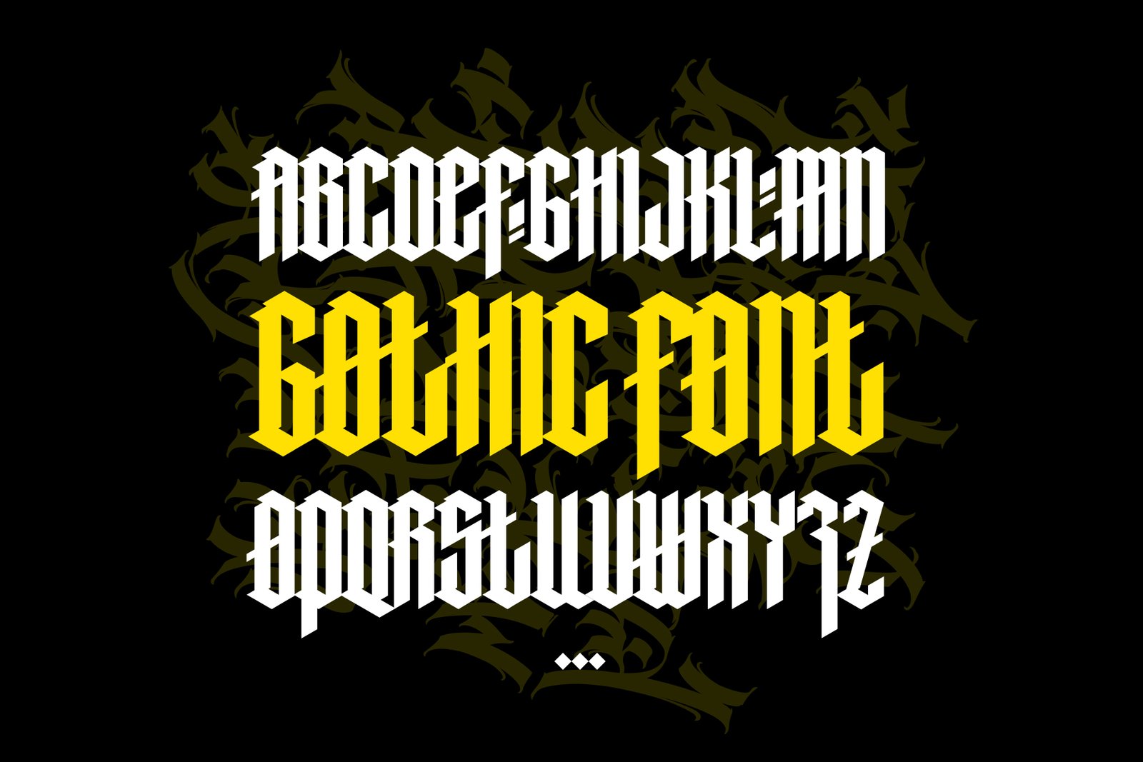 Gothic vector letters - 014