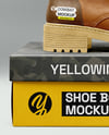 Women's Combat Boot on Shoe Box Mockup
