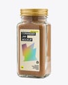 Square Glass Jar with Grounded Coriander Mockup