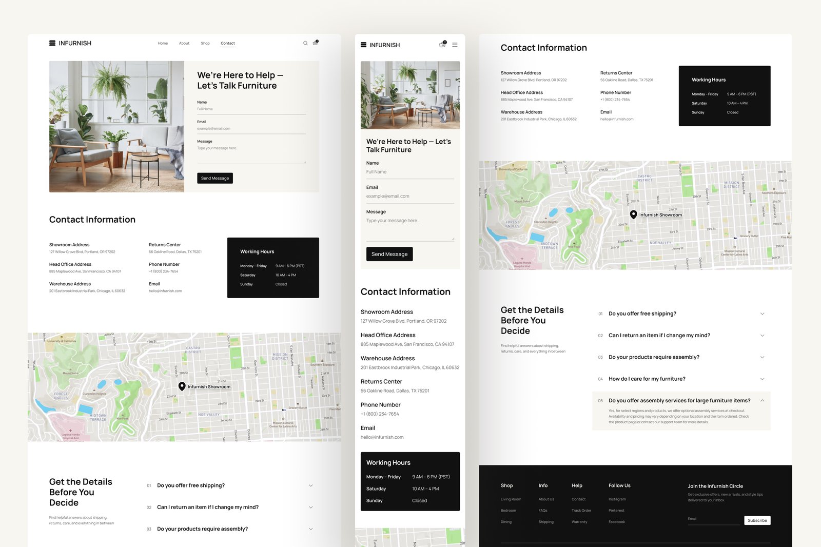 Infurnish - Furniture E-Commerce Website UI Figma Template