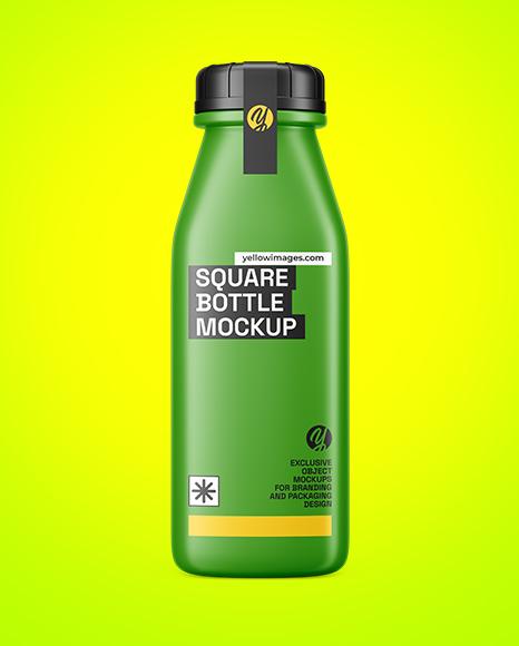 Square Matte Bottle Mockup