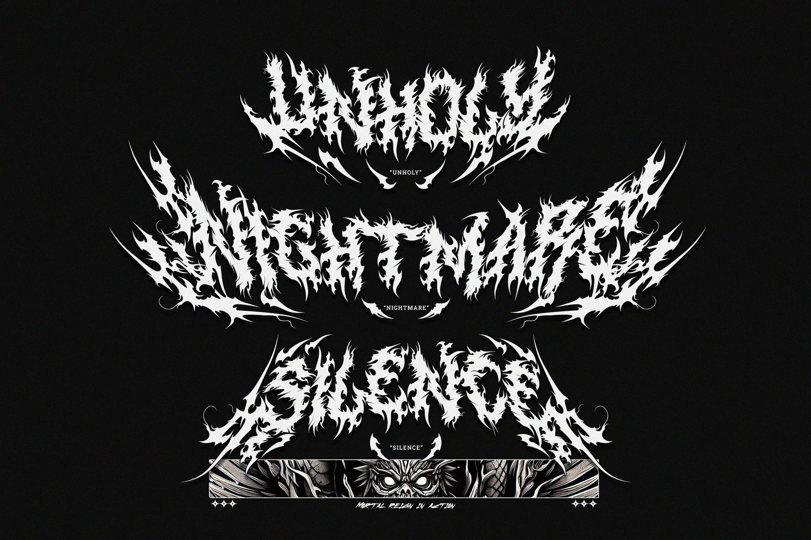 Mortal Reign | Dragonic Black Metal Font