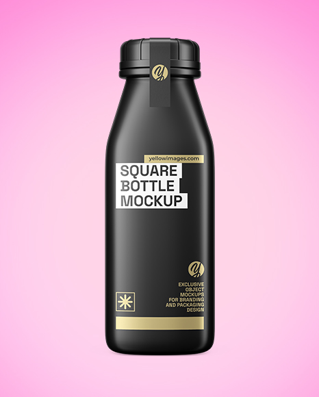 Square Matte Bottle Mockup