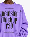 Afro-American Woman in Sunglasses Wearing Oversize Sweatshirt & Sweatpants Mockup