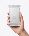 Matte Snack Bar in a Hand Mockup