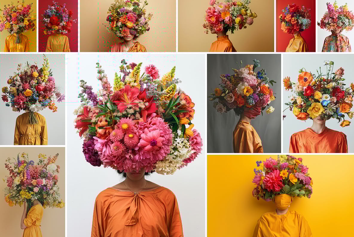 Head bouquet - 42 images