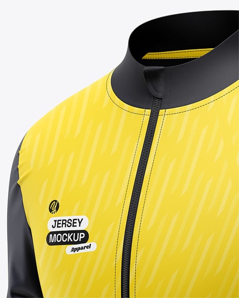 Full-Zip Long Sleeve Jersey Mockup