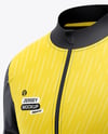 Full-Zip Long Sleeve Jersey Mockup