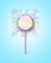 Transparent Lollipop Sachet with Metallic Underlay Mockup