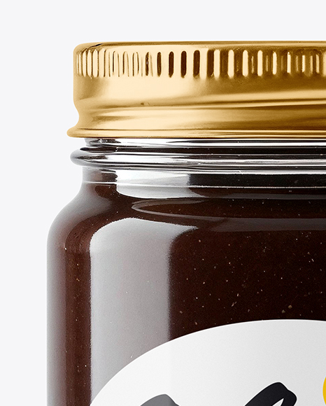 Glass Jar with Tulip Poplar Honey Mockup