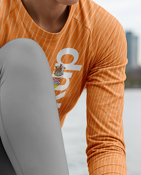 Woman Wearing In Running Kit Mockup