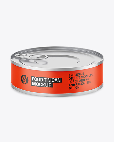 Tin Can w Matte Finish Mockup - Product package mockup