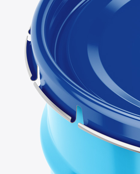 Glossy Tin Can w/ Metallic Handle Mockup