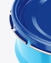 Glossy Tin Can w/ Metallic Handle Mockup
