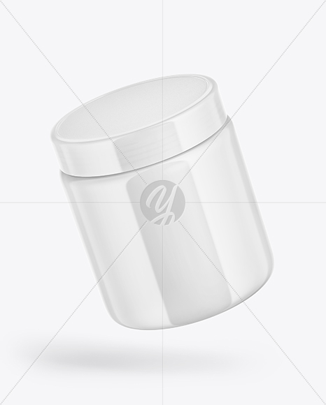 Glossy Plastic Jar Mockup