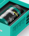 Pills Bottle in a Box Mockup