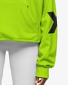 Black Woman Wearing Oversize Hoodie and Cycling Shorts Mockup
