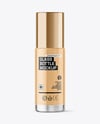 Clear Glass Cosmetic Bottle with Pump Mockup