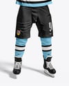 Ice Hockey Player with Stanley Cup Mockup