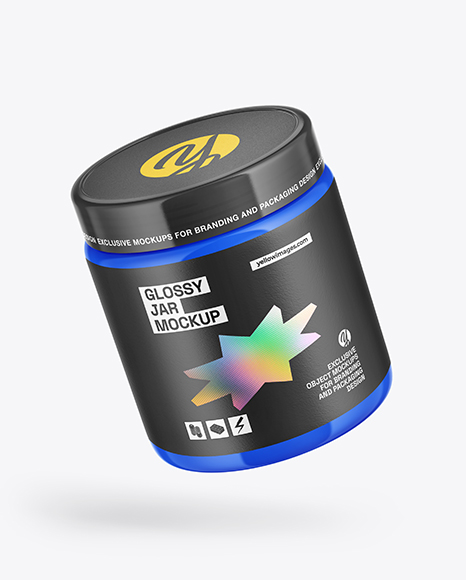 Glossy Plastic Jar Mockup