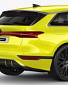 Electric Sportback Car Mockup - Back Half Side View