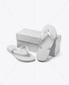 Flip Flops With Box Mockup