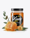 Jar with Eucalyptus Honey Mockup