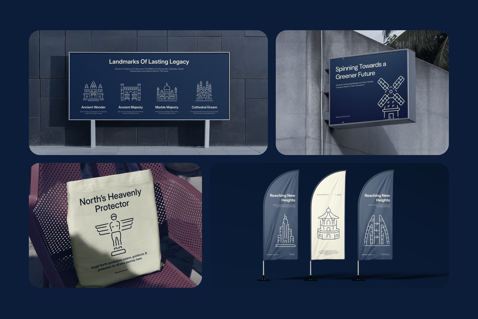 Monument Icon Art Set