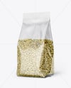 Transparent Package with Green Buckwheat Mockup