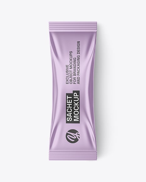 Metallic Sachet Mockup - Packaging mockups