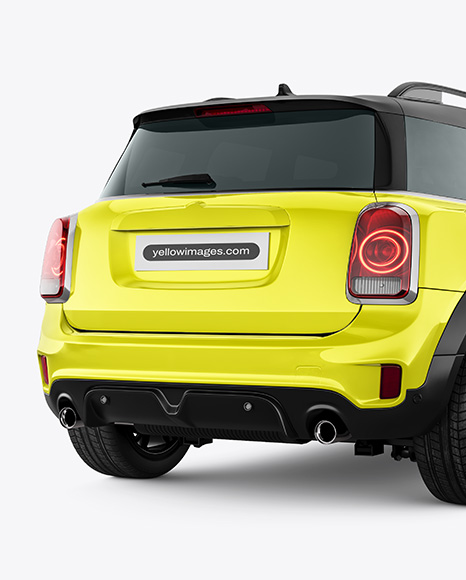 Hatchback Mockup - Back Half Side View