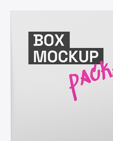 Paper Box with Matte Sachet Mockup – Front View