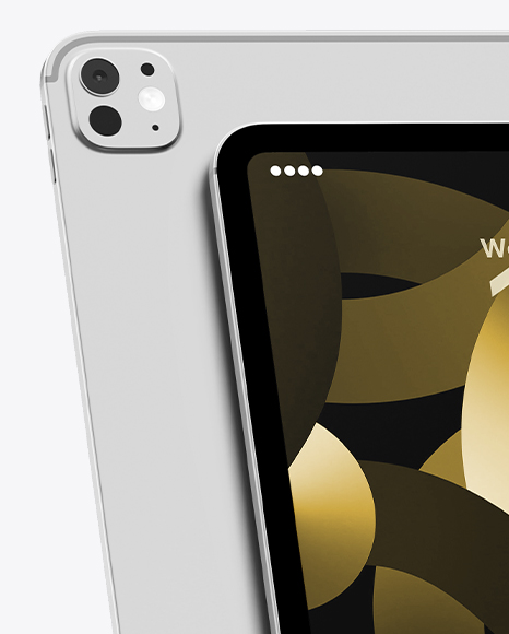 iPad Pro with Apple Pencil Mockup – Front & Back View