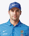 Man Wearing Golf Shirt and Chinos Mockup