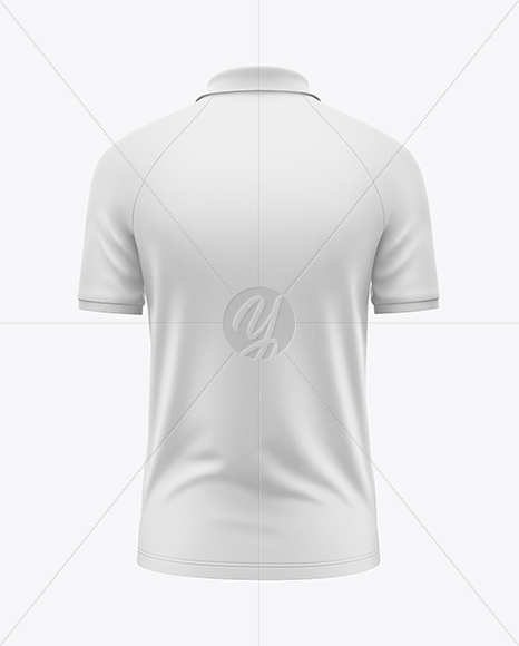 Men's Short Sleeve Raglan Polo Mockup