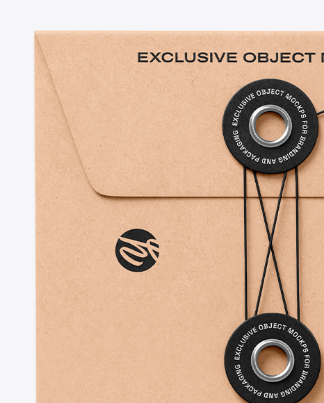 Kraft Paper Envelope with String Mockup
