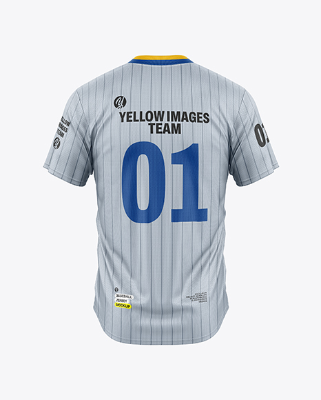 Baseball Jersey Mockup - Back View - Baseball uniform mockup