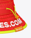 Twill Bucket Hat Mockup - Back Half Side View
