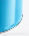 Glossy Tin Can w/ Metallic Handle Mockup