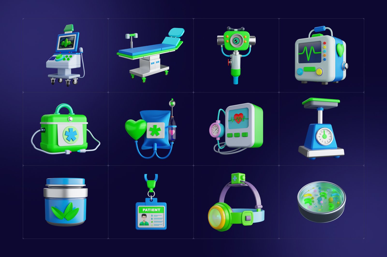 3D Medical Icons Collection