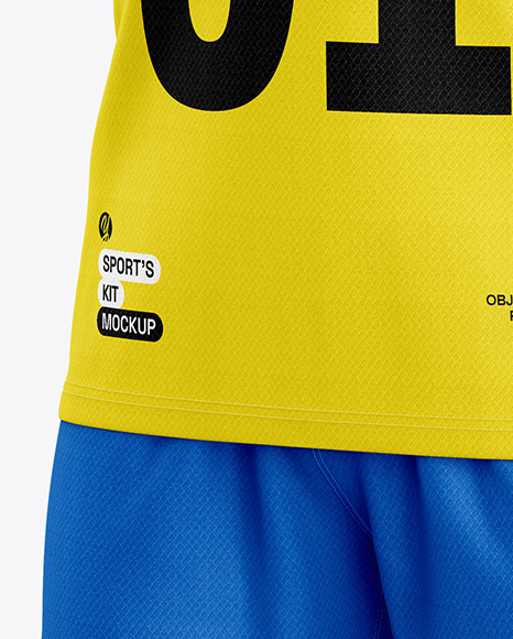 Soccer Kit Mockup - Half Side View