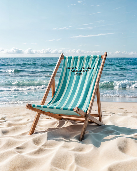 Beach Chair on the Seashore Mockup