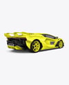 Sport Car Mockup - Back Half Side View